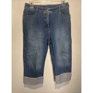St. John Sport By Marie Gray Size 4 Mid-wash Denim Cropped Jeans